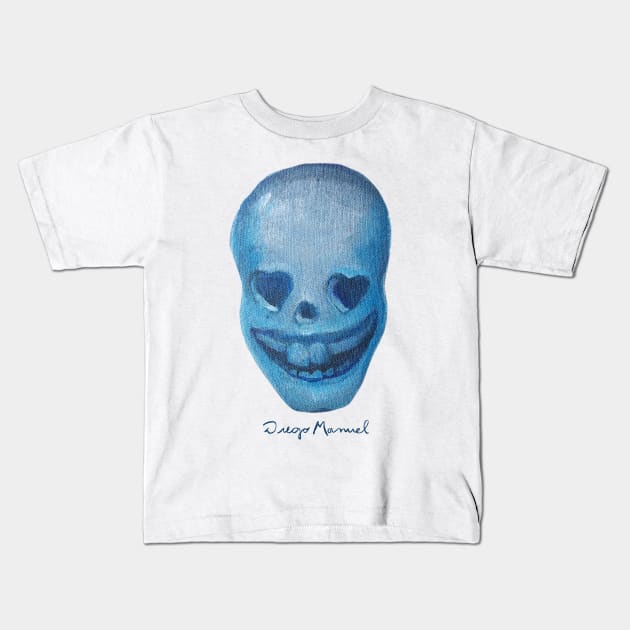 Skull 2 by Diego Manuel. Kids T-Shirt by diegomanuel